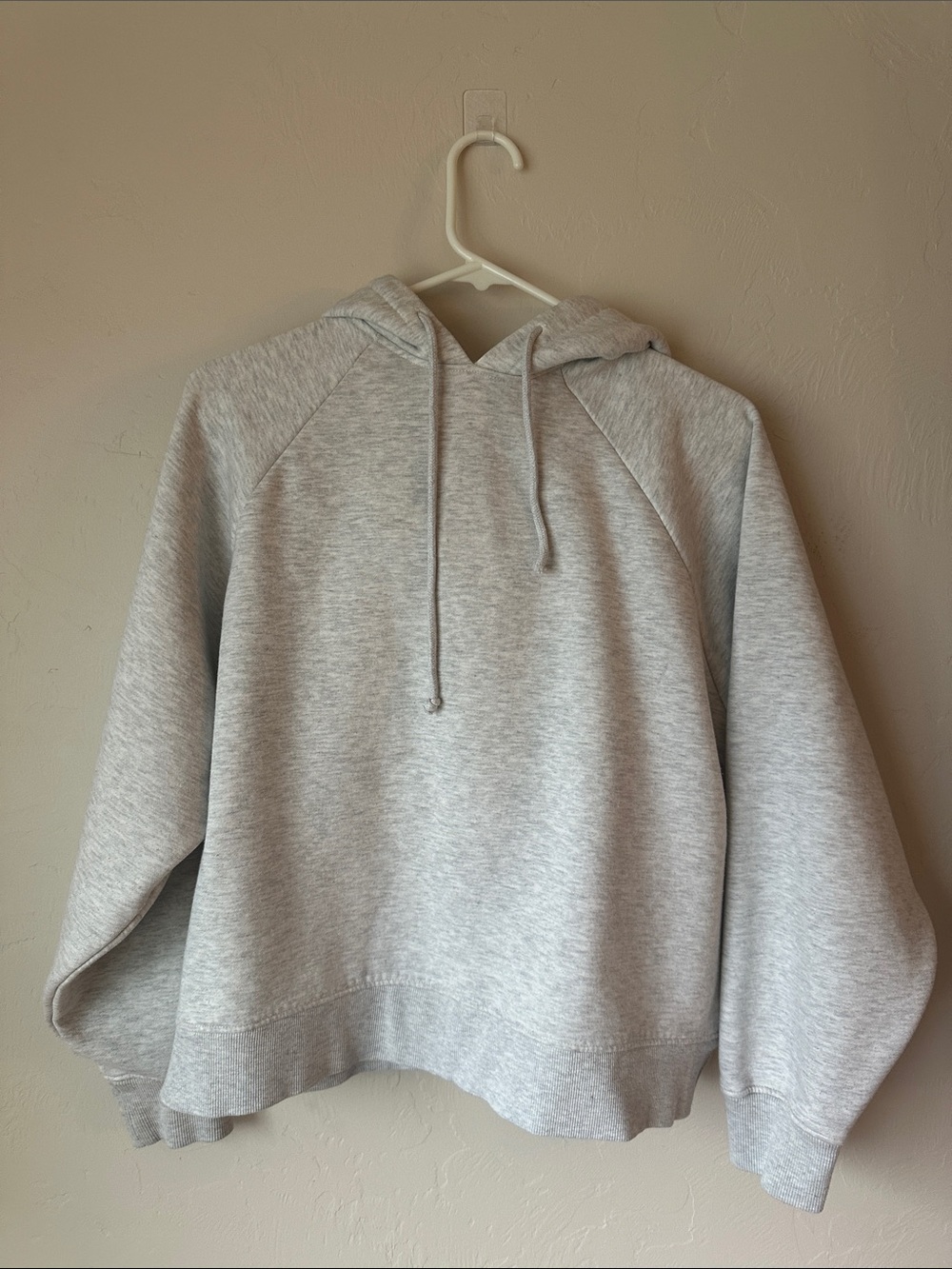 Zara Light Gray Hooded Women's Sweatshirt